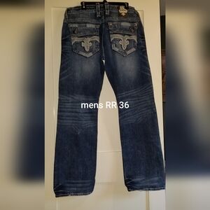 Rock Revival Men's Dark Blue Bootcut Jeans